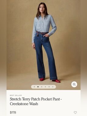 Faherty Patch Pocket Pant/Jean | Creekstone Wash